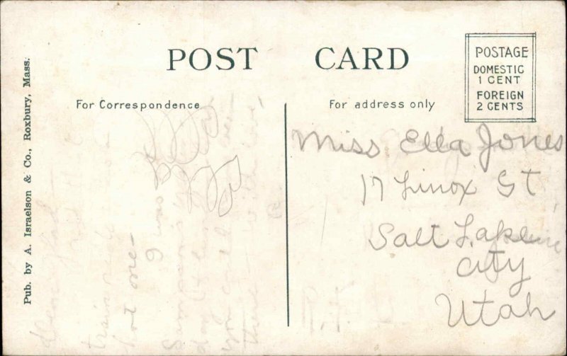 Cambridge MA Harvard College Football Stadium c1940-50s Vintage Postcard