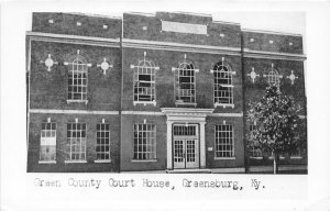 H76/ Greensburg Green Kentucky RPPC Postcard c1950s County Court House 134
