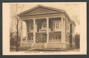 Ca 1910 PPC * CANANDIAGUA NY MASONIC TEMPLE MINT