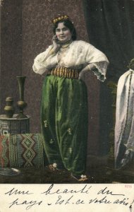 PC CPA EGYPT, TYPES AND SCENES, EGYPTIAN LADY, VINTAGE POSTCARD (b8948)