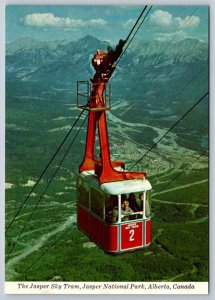 Jasper Sky Tram, Jasper Alberta Canada, Chrome Postcard