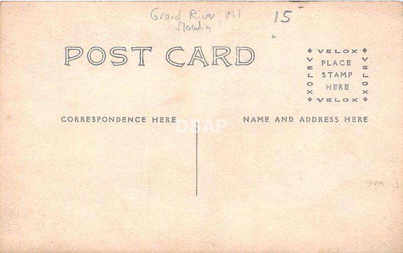 C29/ Grand Rapids? Michigan Mi RPPC Postcard c1910 Grand River Flood Disaster 