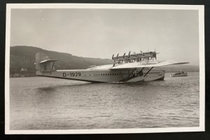 Mint Real Picture Postcard Dornier DOX Giant Seaplane Landed