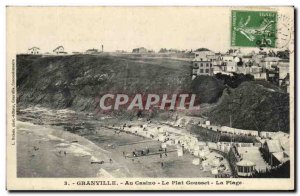 Old Postcard Granville At Casino Gusset Plate Beach