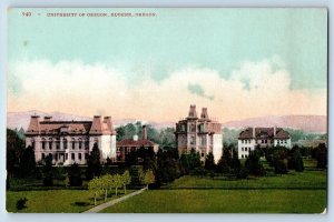 Eugene Oregon OR Postcard University Oregon Exterior View Building c1910 Vintage