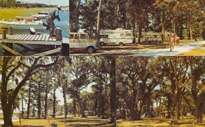 SOUTHPORT PARK Kissimmee, Florida Camping RV's Boats c1950s Vintage Postcard