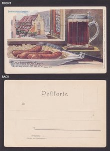 GERMANY, Postcard, Restaurant Bratwurstglöcklein, Advertising