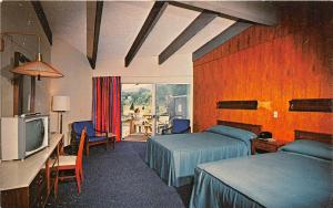 Bennington Vermont 1960s Postcard Paradise Restaurant & Motor Inn TV Room View