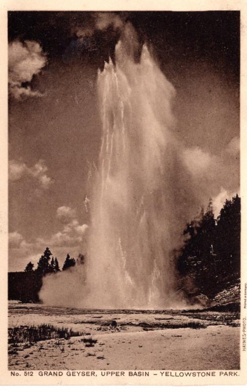 Grand Geyser, Upper Basin, Yellowstone National Park, 1914