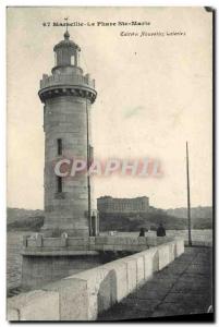 Old Postcard Lighthouse Ste Marie Marseille