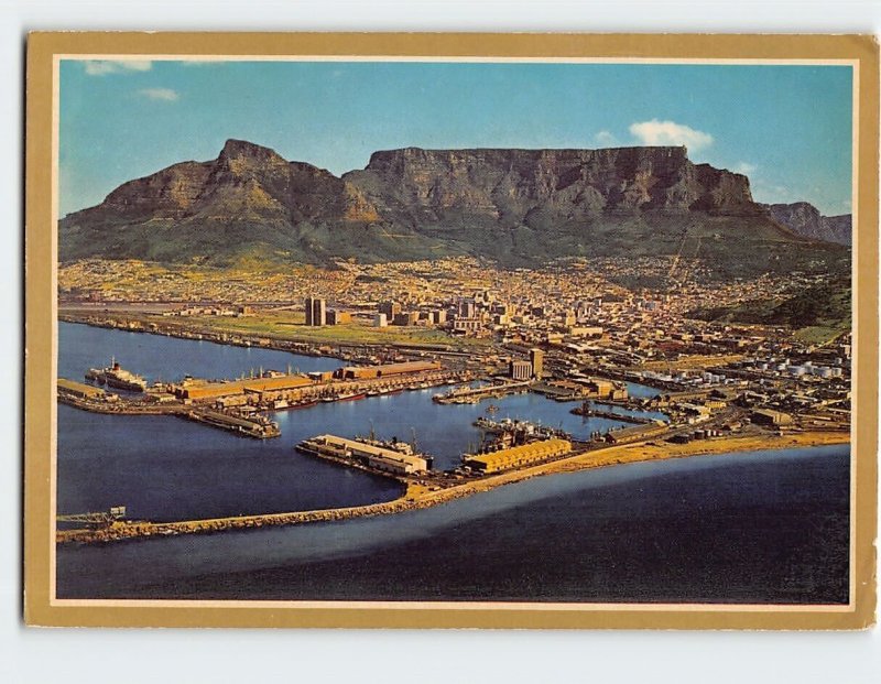 Postcard Cape Town Docks Table Mountain Cape Town South Africa