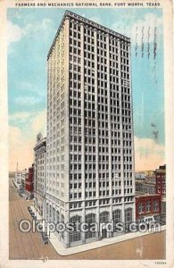 Farmers & Mechanics National Bank Fort Worth, Texas, USA 1926 pin hole and sm...