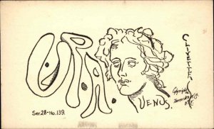 Clivette - URA You Are a VENUS Statue c1905 Postcard