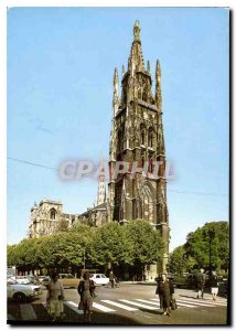 Postcard Modern Bordeaux Pey Berland tower and the Cathedral St Andre