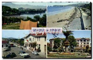 Modern Postcard Hendaye Bay and mountains of the three Crowns La Plage to bot...