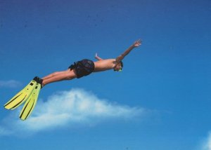 Egyptian High Jump Diver Egypt Holidays Smile Advertising Postcard