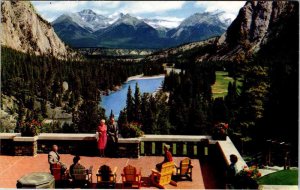 Postcard HOTEL SCENE Banff Springs Alberta AB AK2336