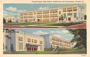 Farrell Pennsylvania Senior High School Auditorium Gym Antique Postcard J73403