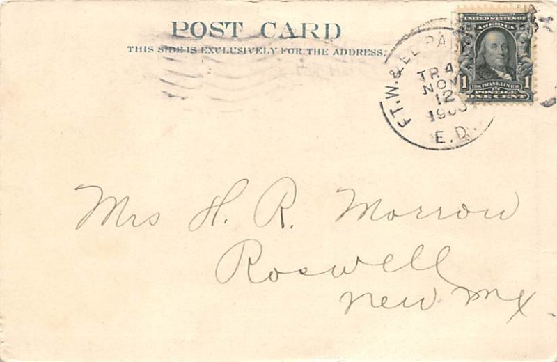 Menger hotel San Antonio, TX, USA R.P.O., Rail Post Offices Postal Used Unknown 