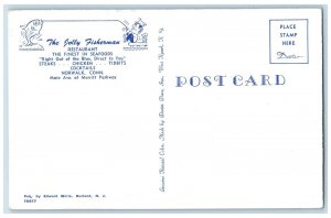 Norwalk Connecticut CT Postcard The Jolly Fisherman Restaurant Exterior c1960's