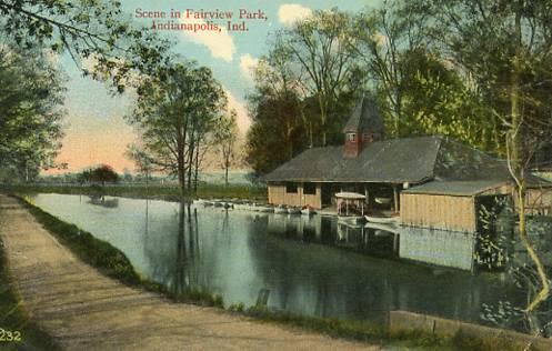 IN - Indianapolis, Scene in Fairview Park, Boathouse