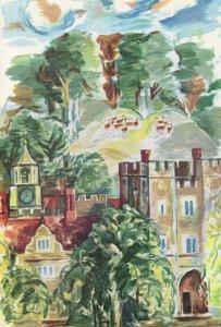 Country Houses London 1950s Transport Painting Poster Postcard