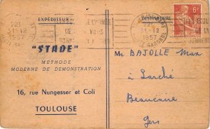 US77 France Toulouse 1957 Haute Garonne letter advertising Stade mechanics