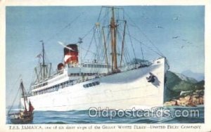 T.E.S. Jamaica Great White Line, Lines, Ship Unused light crease on very left...