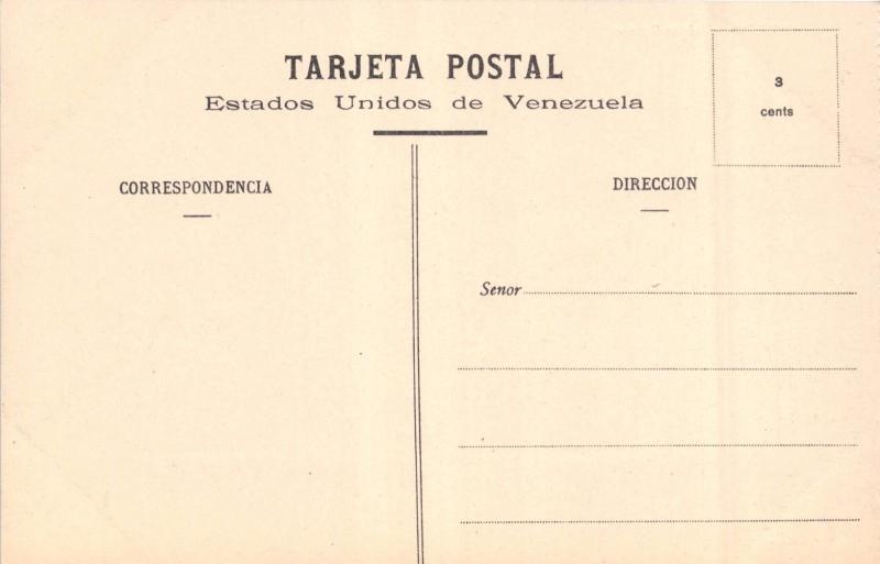 CARACAS VENEZUELA BOLIVAR SQUARE ESTATUA~B PUJOL PUBLISHED POSTCARD 1910s