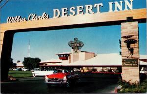 Entrance to Wilbur Clark's Desert Inn, Convertibles Las Vegas Vtg Postcard G07