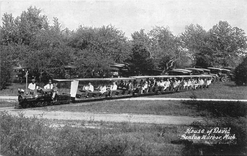 Benton Harbor Michigan C-1910 Miniature Railroad House of David Postcard 3384