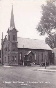 Wisconsin Lancaster Congregational Church Real Photo RPPC