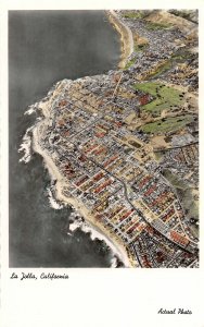 H12/ La Jolla California Postcard RPPC c1980s Birdseye View Shore