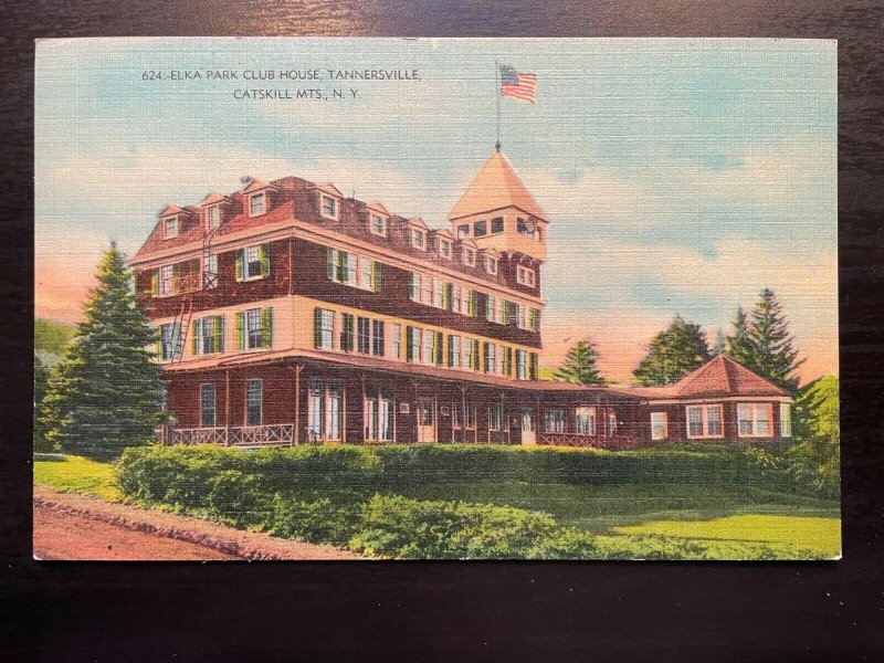 Vintage Postcard 1930-1945 Elka Park Club House Tannersville Catskill Mts. N.Y.