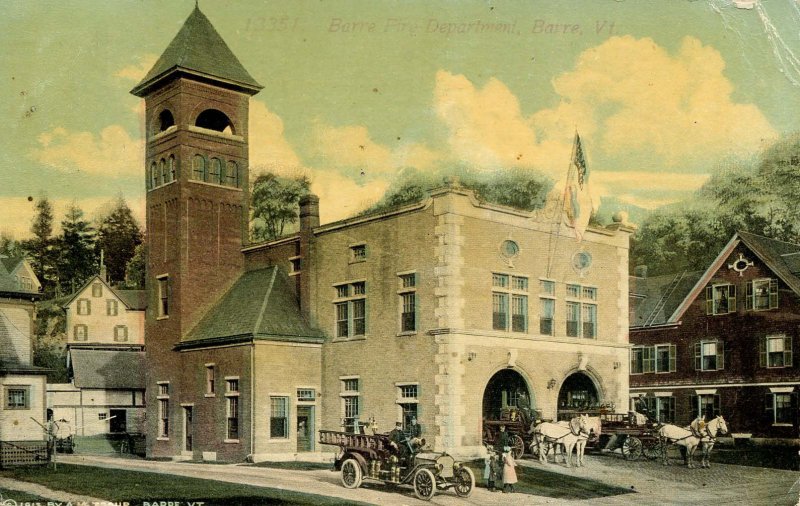 VT - Barre. Barre Fire Department circa 1910