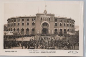 RPPC Postcard Plaza de Toros Arenas de Barcelona Spain