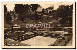Old Postcard Neris les Bains Allier Roman Pools
