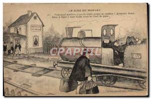 VINTAGE POSTCARD Train the laughter of Morvan Trifouilly noodles