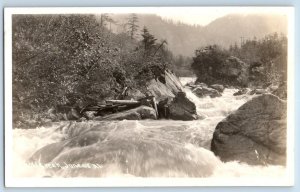Juneau Alaska AK Postcard RPPC Photo View Of Gold Creek c1940's Unposted Vintage