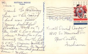 Vintage Postcard 1967 Girls On Lake Attraction Roadway Natural Bridge Virginia