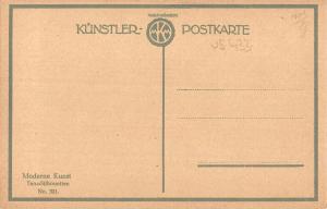 us433 scherzo Germany Artist signed Tanz Silhoutten Black monkey fancy dance