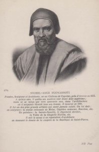 Buonarroti as Michelangelo French Painting Art Painter History Antique Postcard