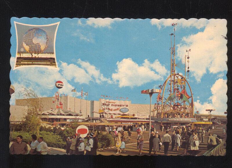 1964 NEW YORK CITY WORLD'S FAIR PEPSI COLA BUILDING VINTAGE ADVERTISING POSTCARD