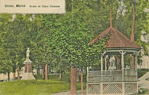 Union ME Scene on Union Common Soldier Statue 1907 Postcard