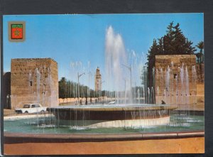 Morocco Postcard - Marrakech - Jdid Gate Fountain and The Koutoubia   T9357