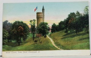 Cincinnati Ohio Eden Park Water Tower early udb Postcard D13