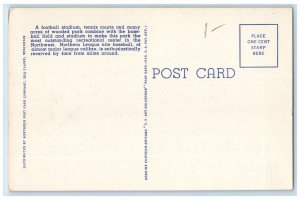 c1940 Baseball Grandstand Carson Park Eau Claire Wisconsin WI Vintage Postcard
