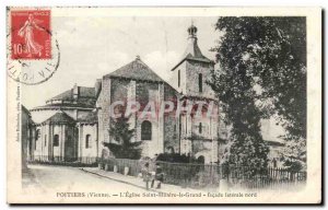 Poitiers Postcard Old L & # 39eglise Saint Hilaire le Grand Facade North Side