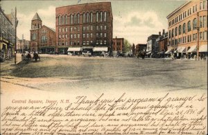 Dover NH Central Square Business District 1900s-20s Vintage Postcard