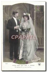 Fantasy - Couple - Marriage - Marriage - Old Postcard